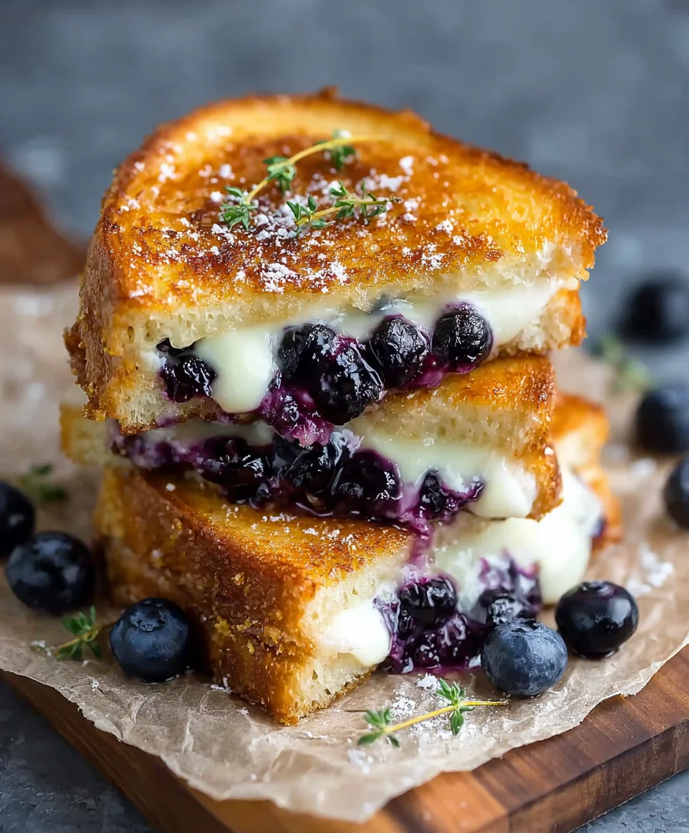 Crispy Blueberry Grilled Cheese Recipe - Sweet & Savory Bliss