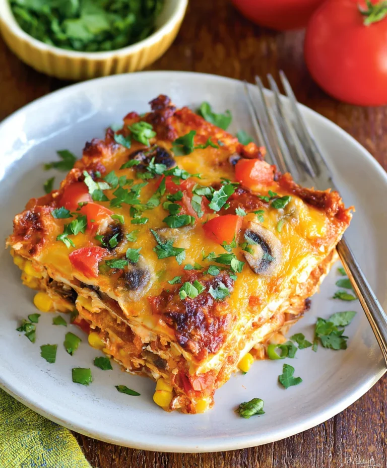 Easy Veggie Mexican Lasagna-Flavorful Family Dinner