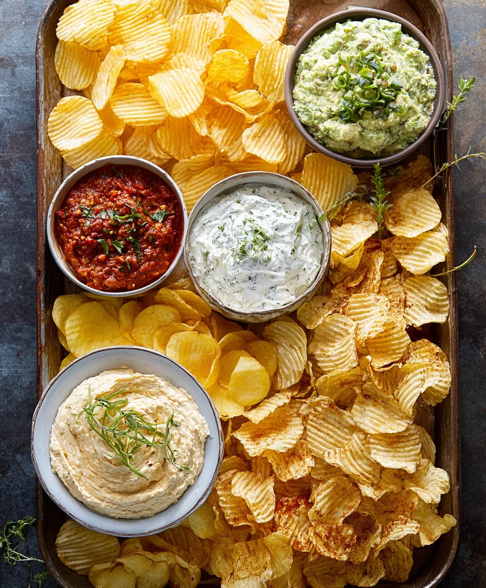 Easy Chips and Dip Platter-Party Favorite