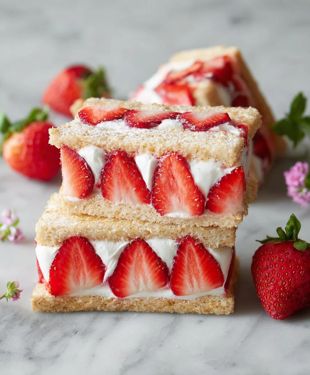 Easy Strawberry Cream Sandwiches - Delicious Dessert Recipe