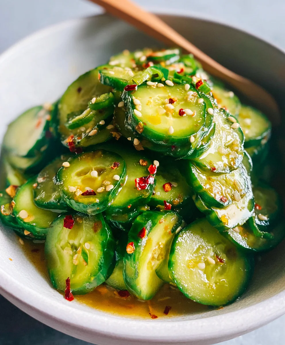 Easy Asian Cucumber Salad- Quick Refreshing Recipe