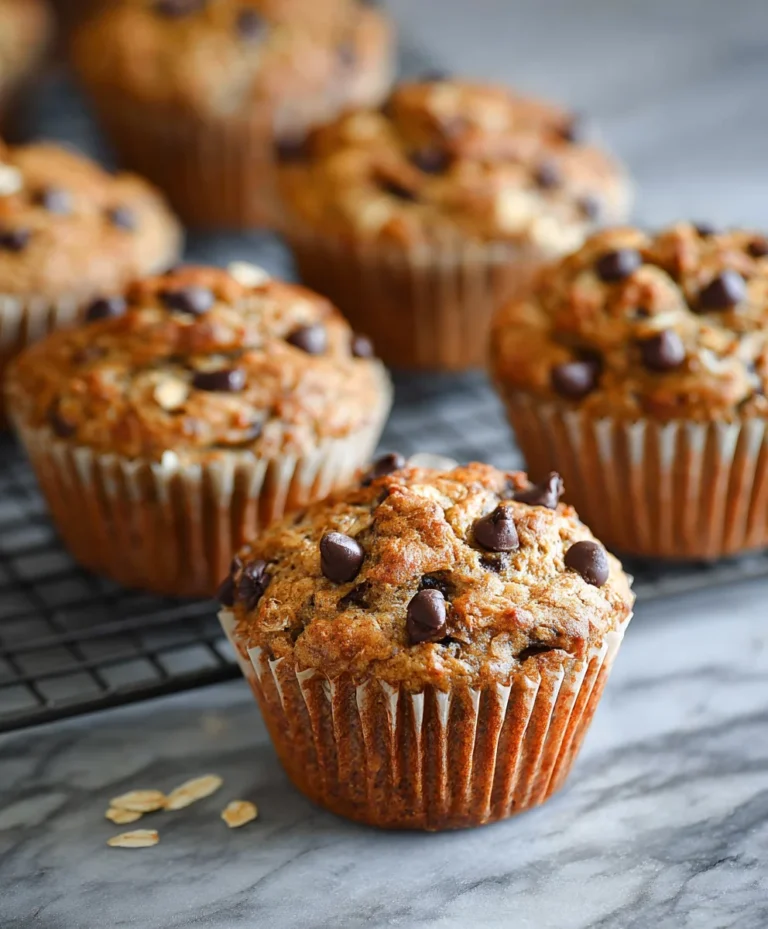 Healthy Banana Oatmeal Chocolate Chip Muffins