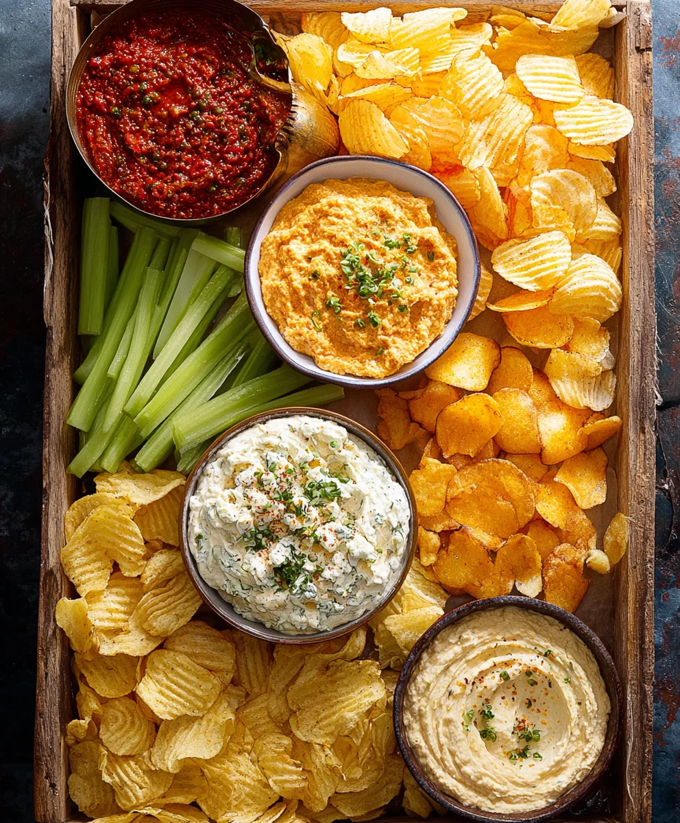 Easy Chips and Dip Platter-Party Favorite