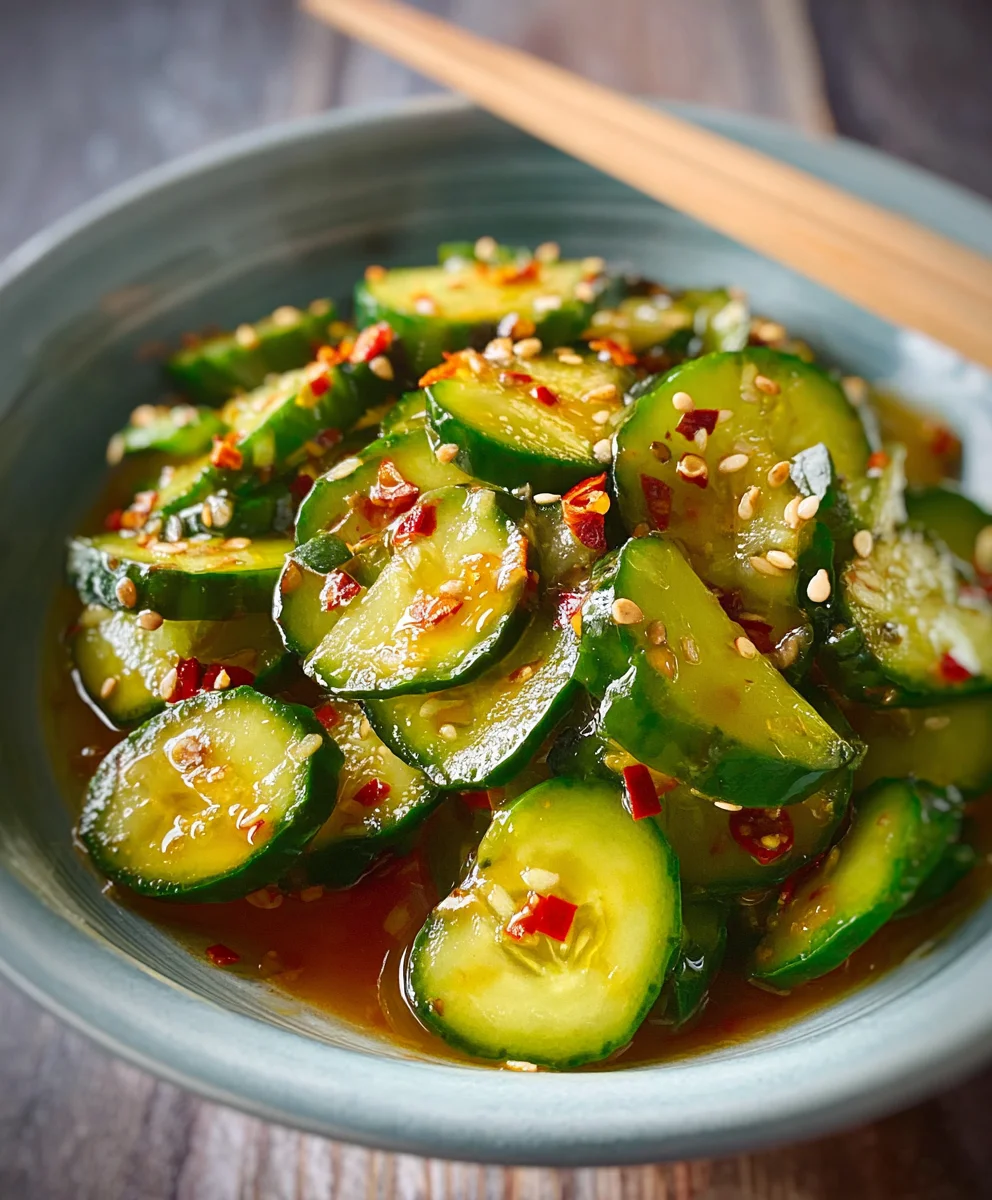 Easy Asian Cucumber Salad- Quick Refreshing Recipe