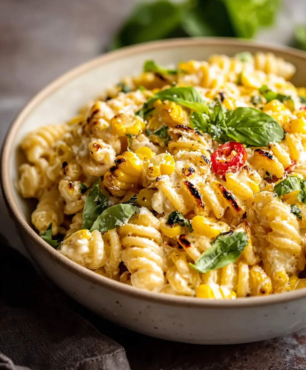 Creamy Street Corn Pasta Salad Recipe-Easy & Delicious