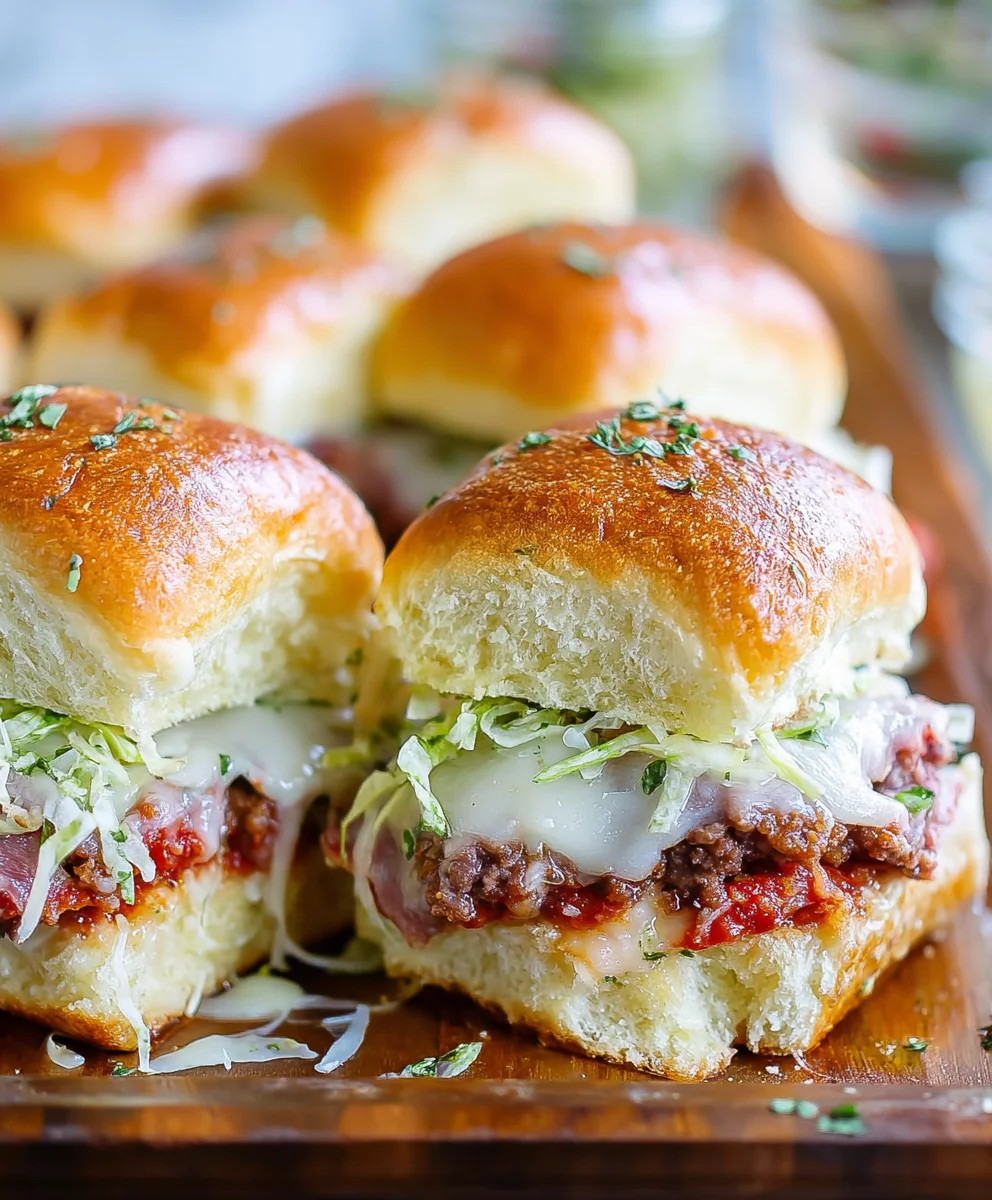 Beef Italian Grinder Sliders - Easy Party Appetizer