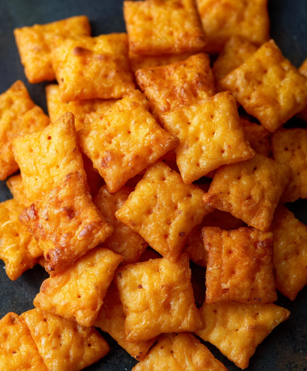 Homemade Cheddar Cheese Crackers- Cheez It Style