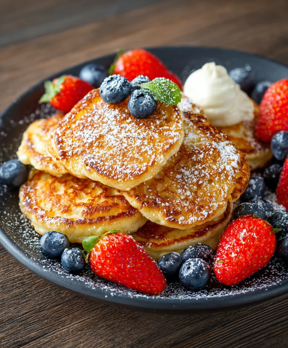 Fluffy Cottage Cheese Pancakes - Easy Healthy Breakfast