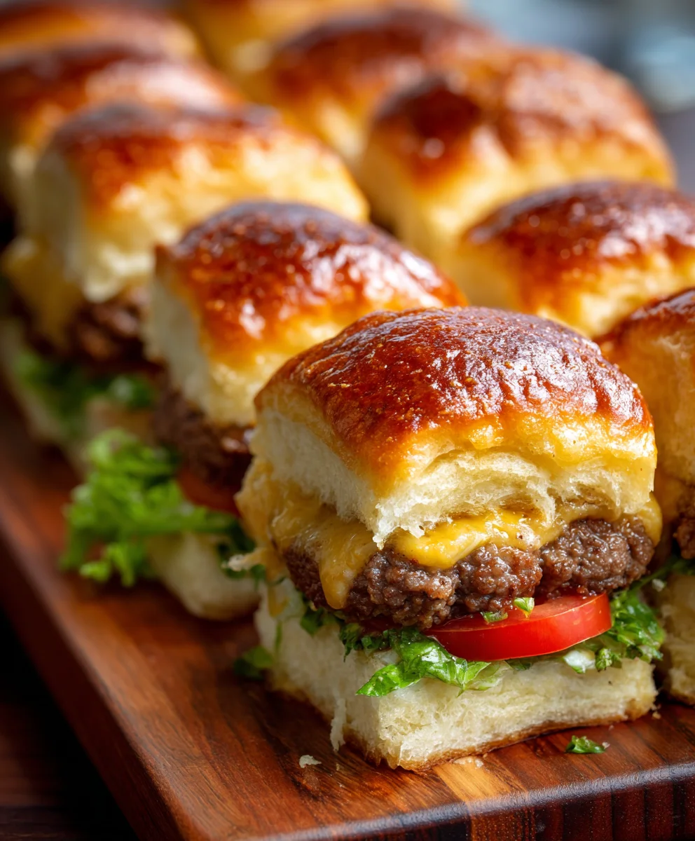 Mini Cheeseburger Sliders-Hawaiian Roll Recipe