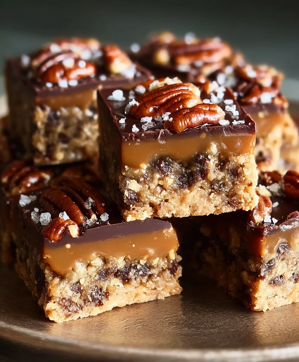 Easy Turtle Bars - Decadent Chocolate Caramel Pecan Treats