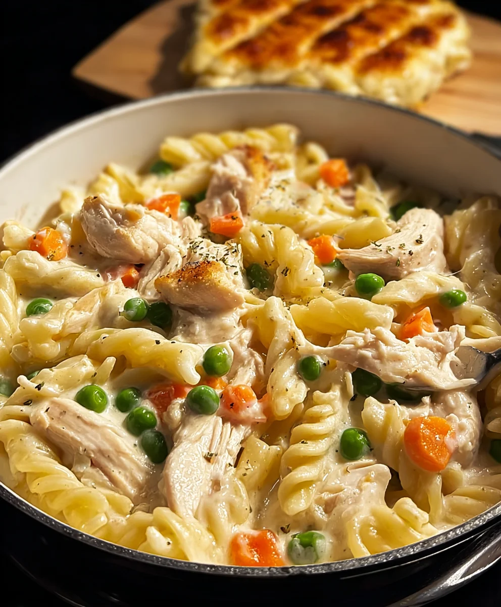Easy Chicken Pot Pie Pasta Bake - Comfort Food