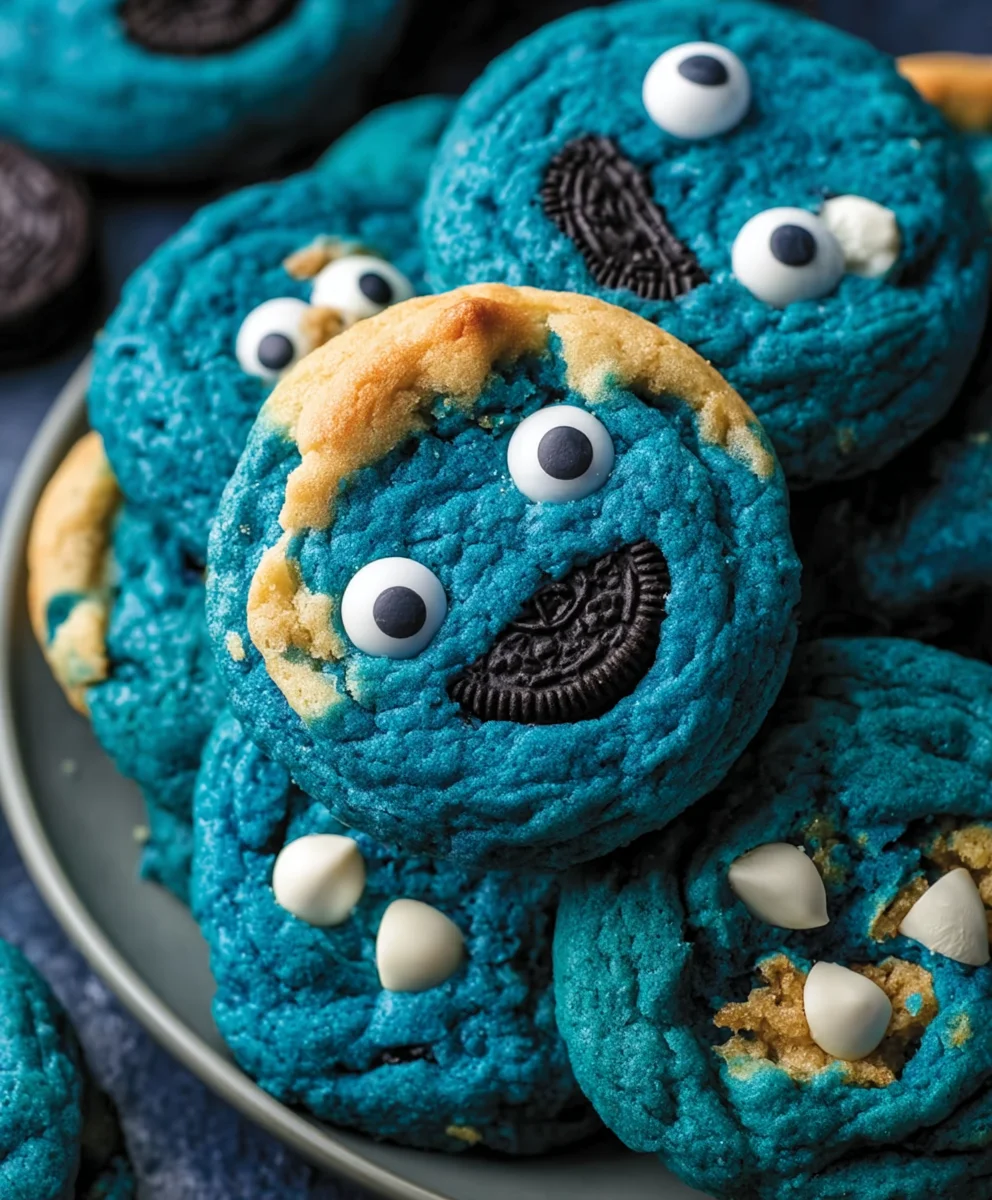 Blue Cookie Monster Cookies-Fun & Delicious Recipe