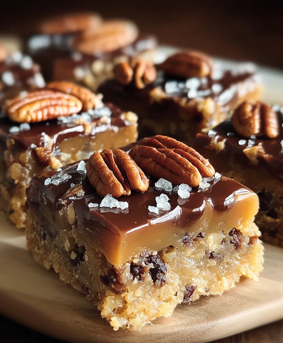 Easy Turtle Bars - Decadent Chocolate Caramel Pecan Treats