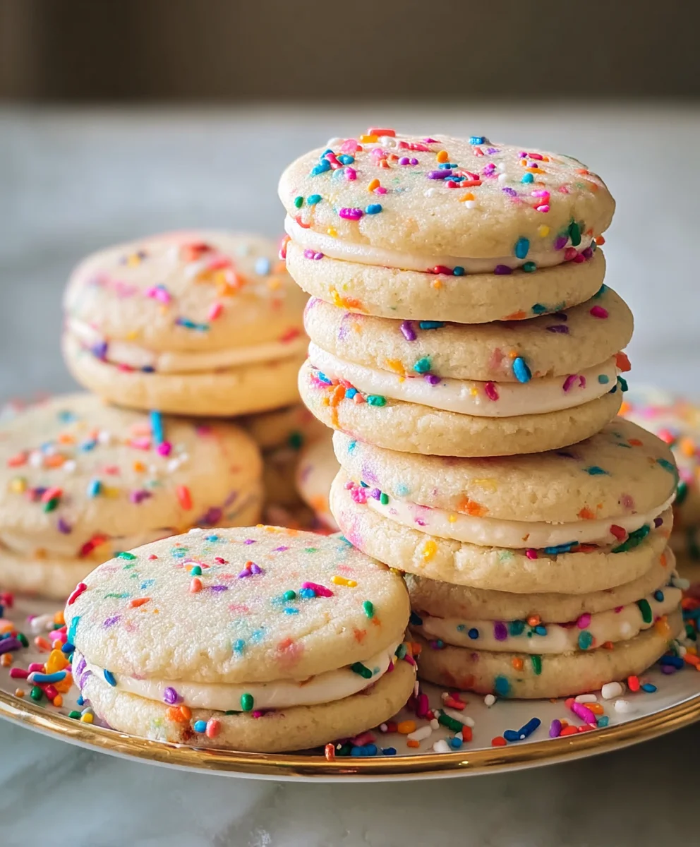 Funfetti Sandwich Cookies- Easy Festive Dessert