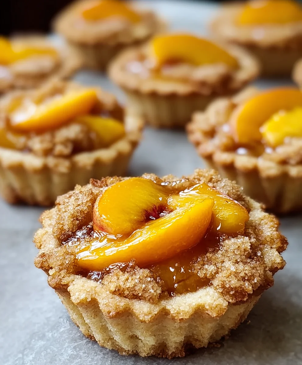 Peach Cobbler Cookie Cups - Easy Dessert Recipe