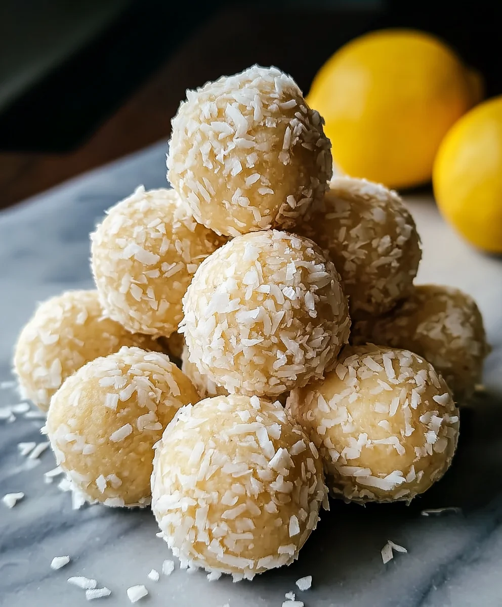 Lemon Coconut Protein Balls-Healthy Sweet Treat