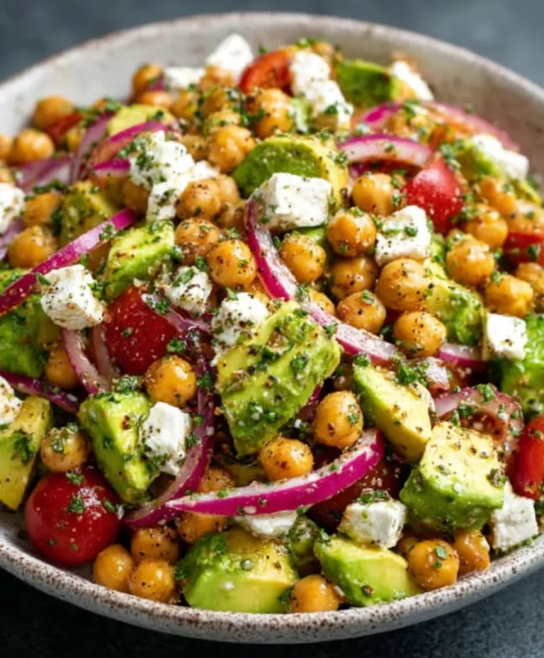 Chickpea Feta Avocado Salad – Fresh & Easy Recipe