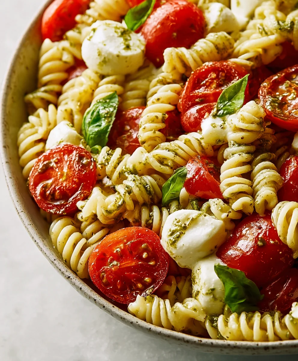Creamy Caprese Pasta Salad- Easy & Delicious Recipe