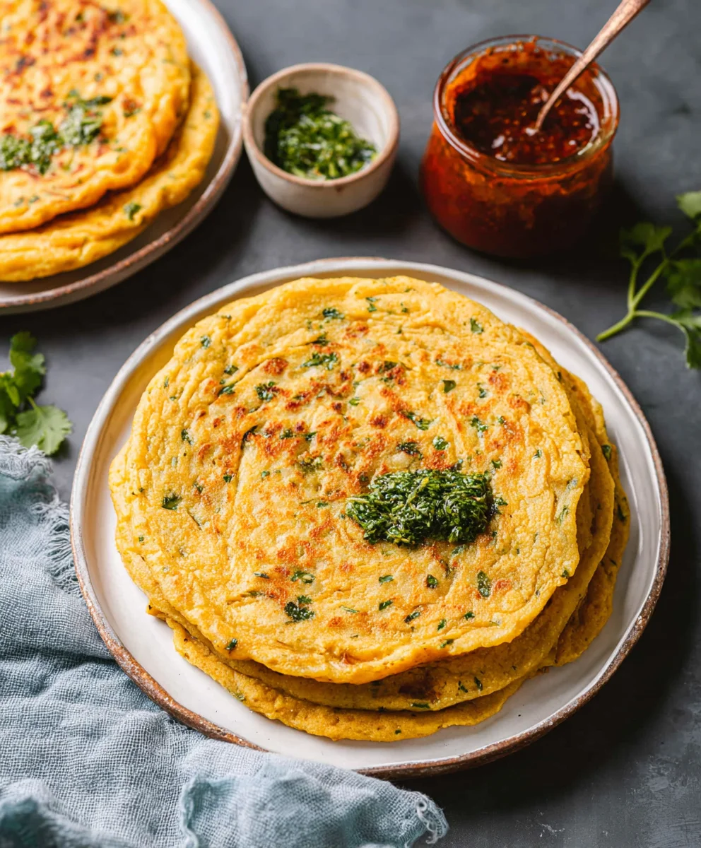 Masoor Dal Chilla- Savory Red Lentil Pancakes
