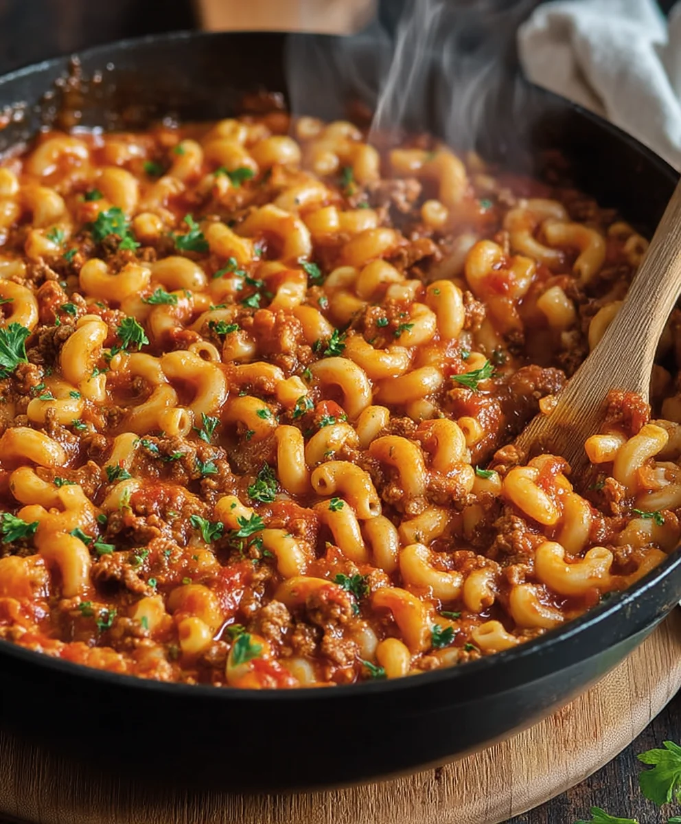 Cheesy Beef Goulash - Easy One-Pot Dinner