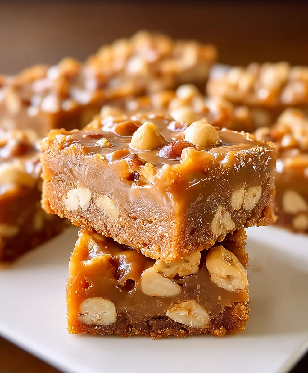 Gooey Butterscotch Nut Bars-Easy Dessert Recipe