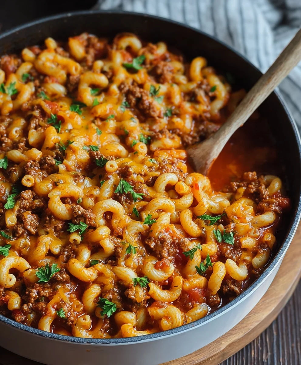 Cheesy Beef Goulash - Easy One-Pot Dinner