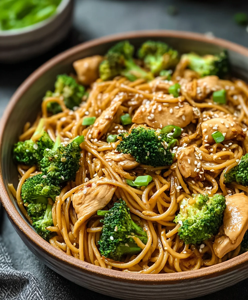 Healthy Sesame Noodles Chicken Broccoli Recipe