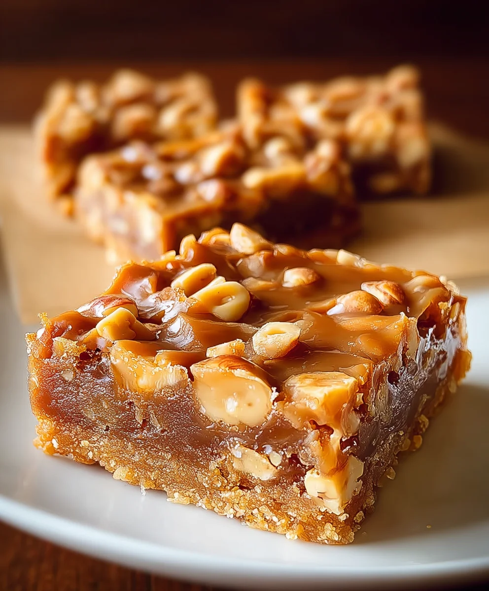 Gooey Butterscotch Nut Bars-Easy Dessert Recipe