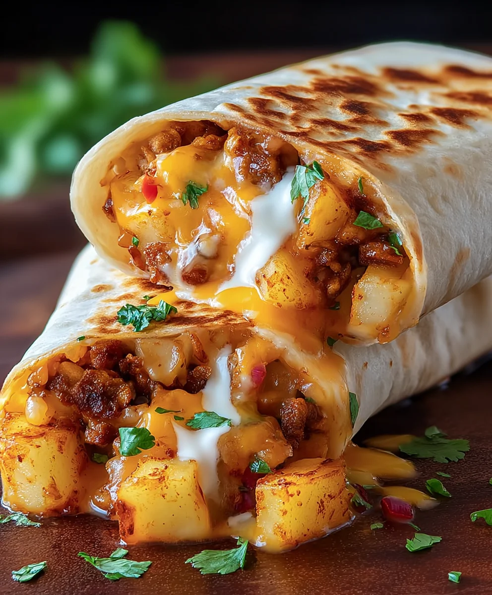 Easy Cheesy Potato Burritos - Quick Meal Idea