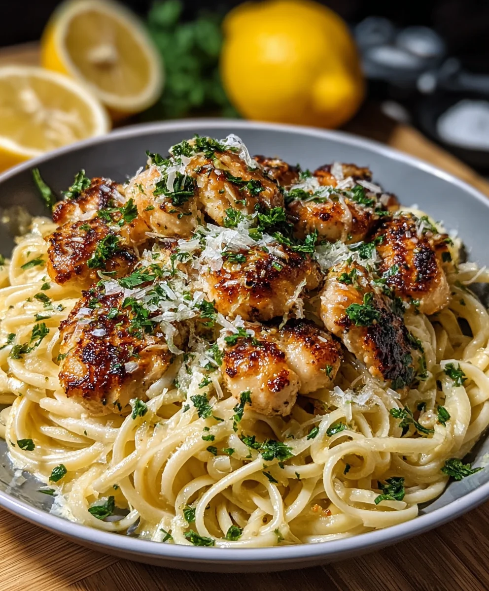 Lemon Chicken Parmesan Linguine - Easy Weeknight Meal