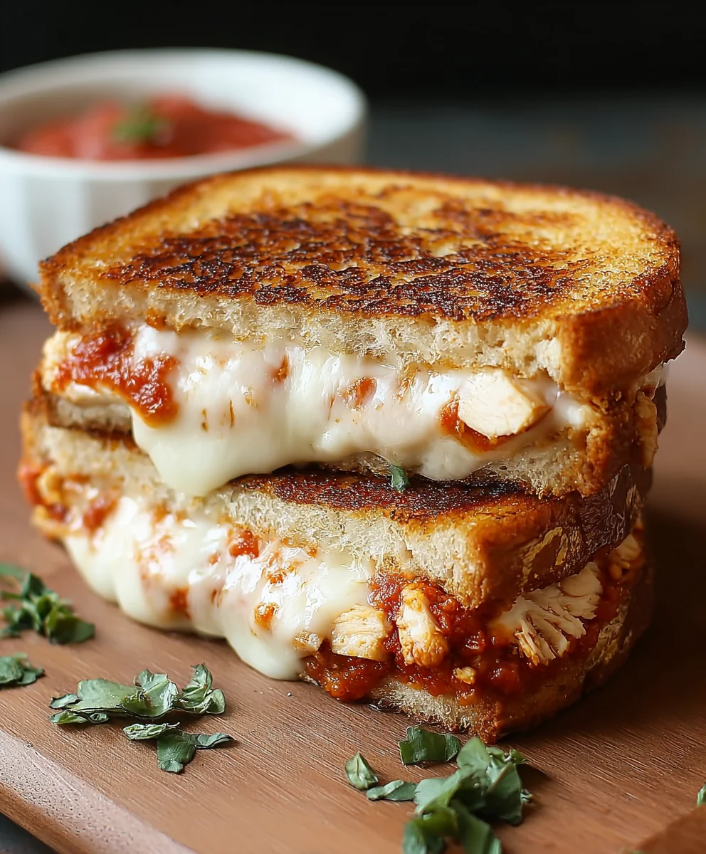 Lazy Chicken Parmesan Grilled Cheese- Easy Weeknight Dinner