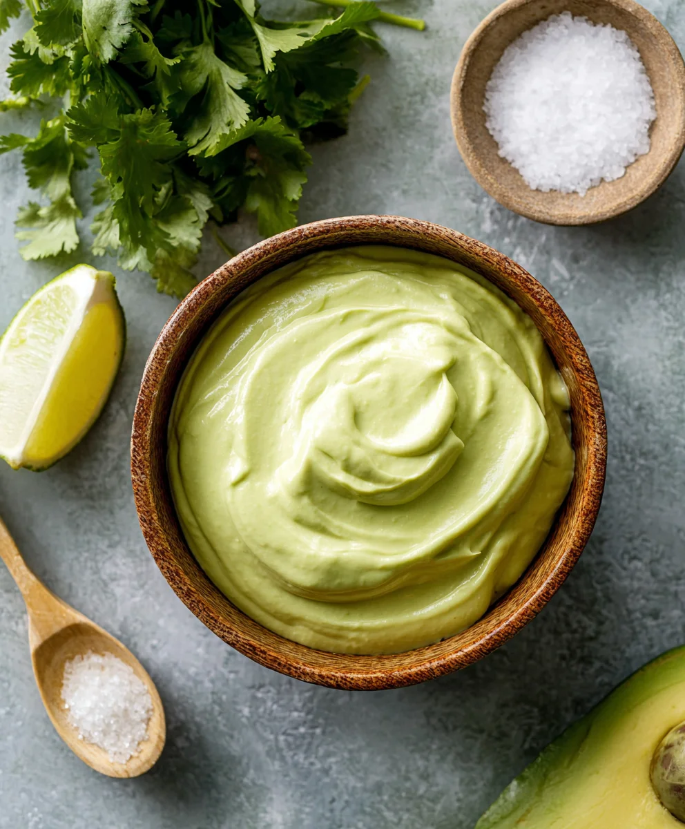 Creamy Avocado Crema - Best Taco & Salad Topping