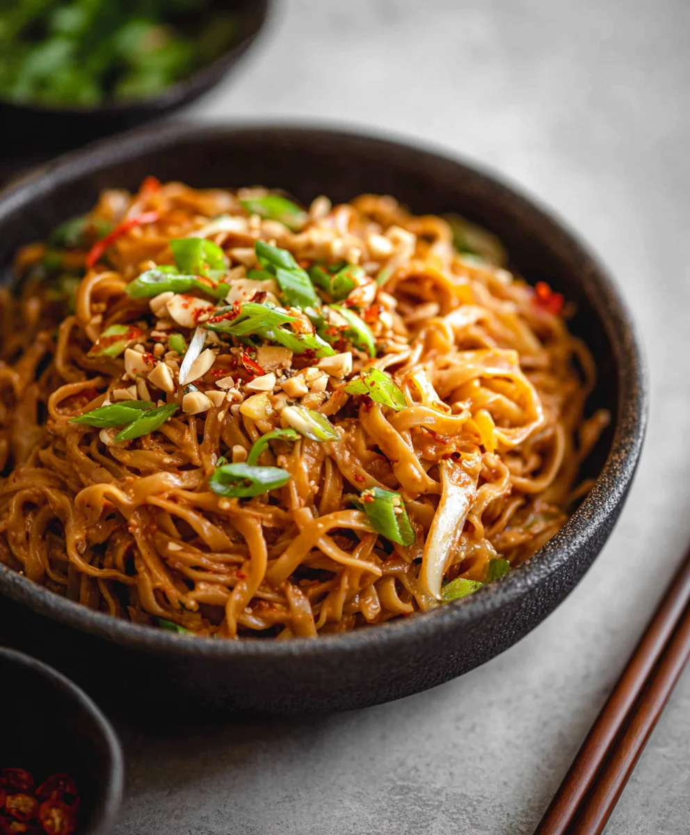 Spicy Peanut Butter Noodles - Quick & Easy Recipe