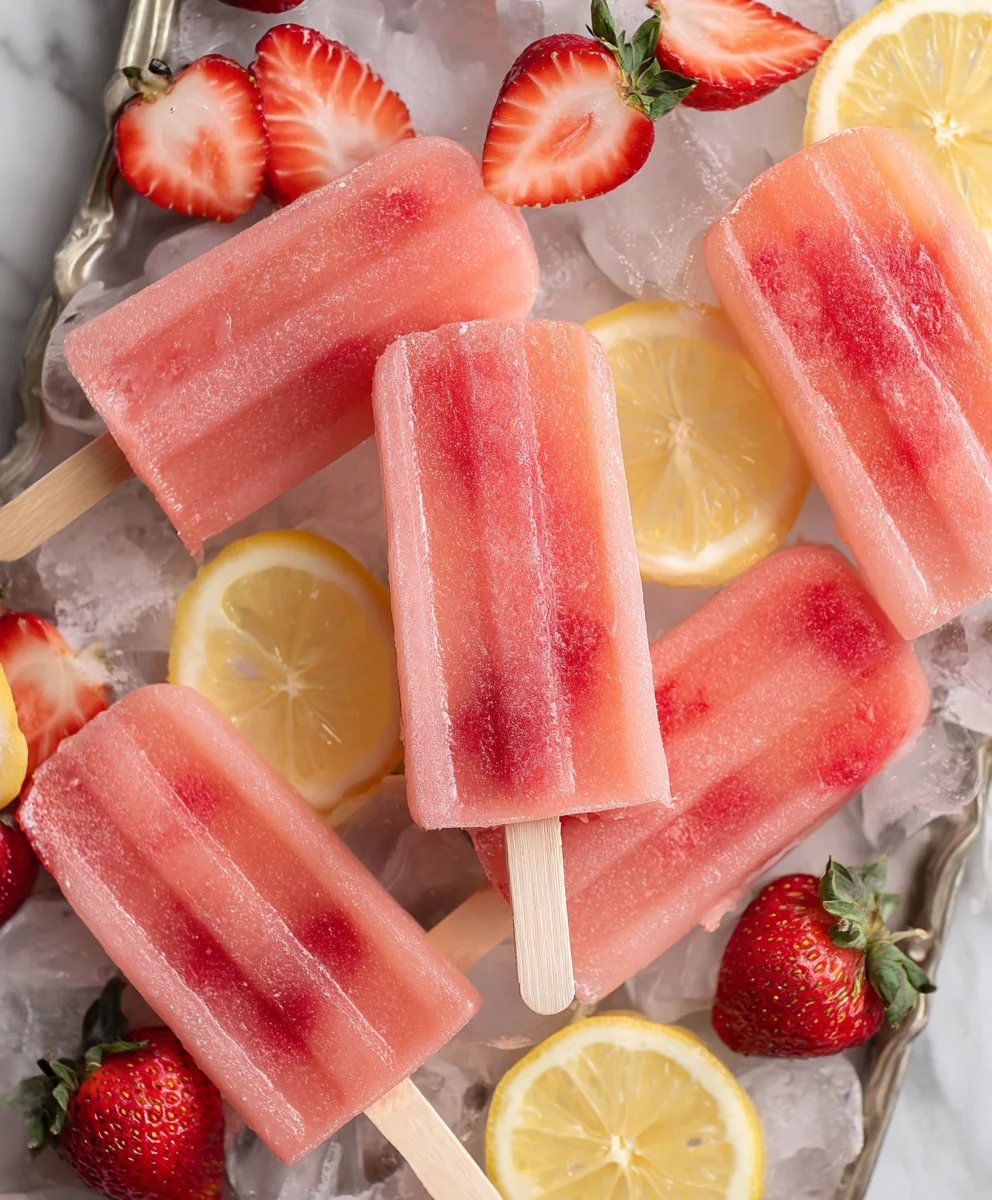 Sweet Strawberry Lemonade Popsicle Recipe