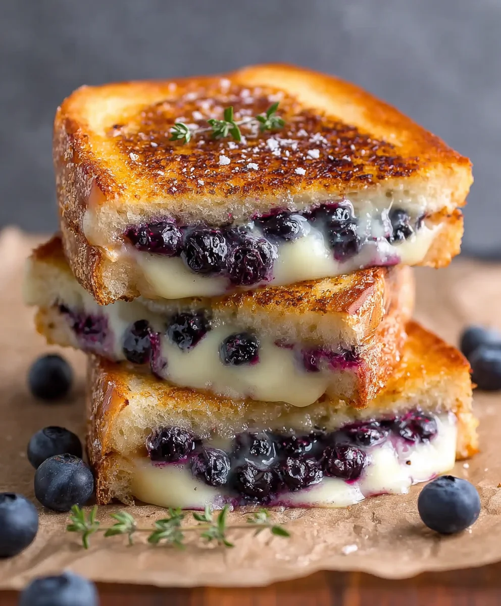 Crispy Blueberry Grilled Cheese Recipe - Sweet & Savory Bliss