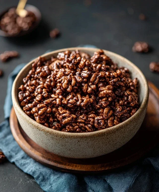 Healthy Crispy Chocolate Puffed Rice Cereal