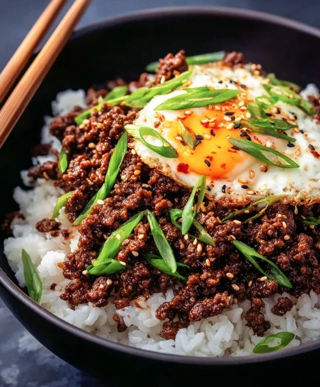 Korean Ground Beef Bowl (25-Minutes)