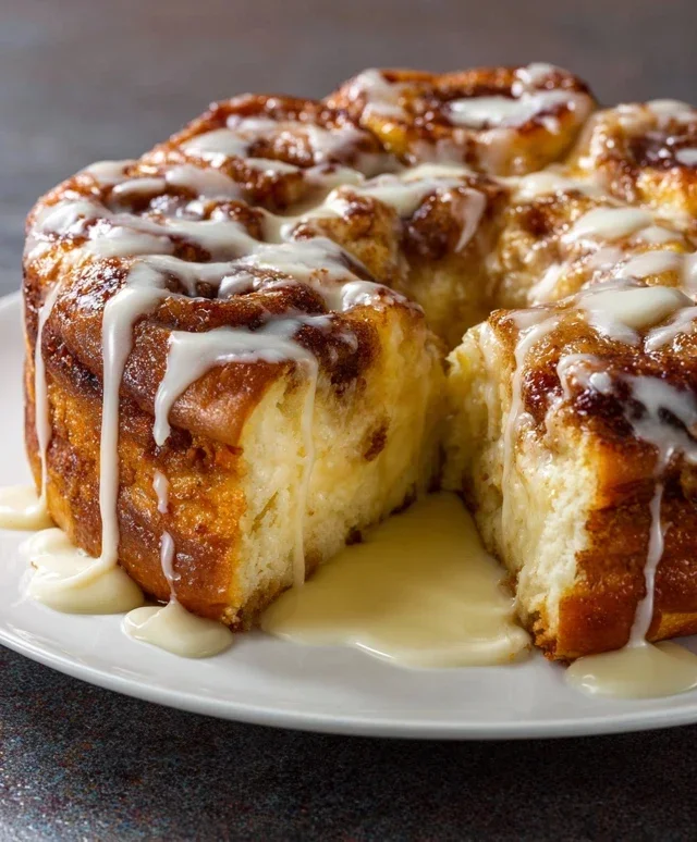 Cinnamon Roll Honeybun Cheesecake