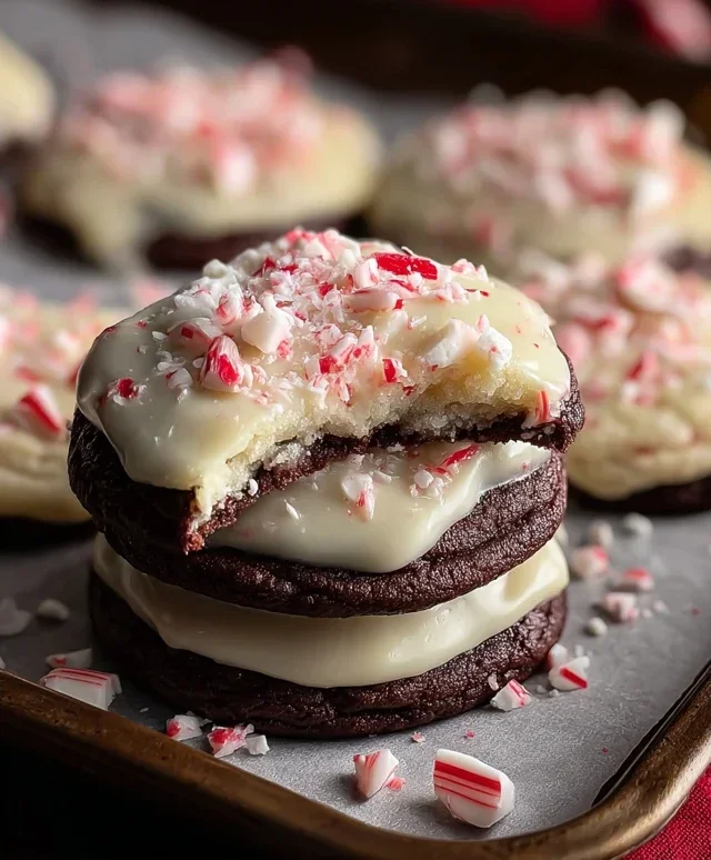 White Chocolate Peppermint Bark Cookies