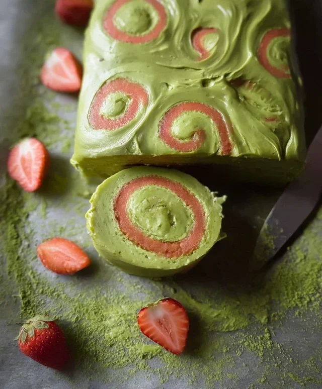 Strawberry Matcha Latte Rolls