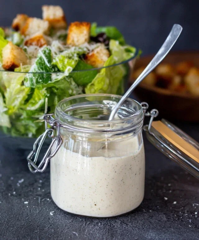Homemade Creamy Caesar Salad Dressing