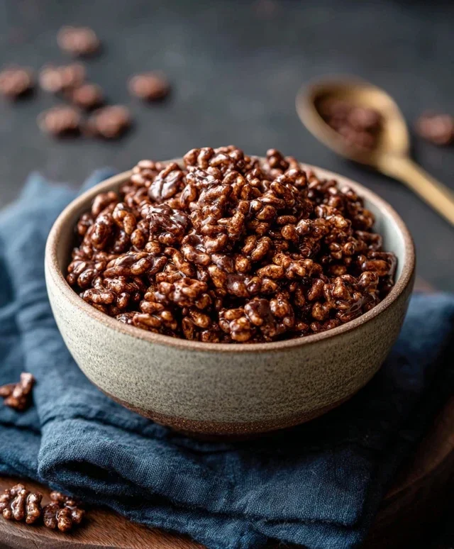Healthy Crispy Chocolate Puffed Rice Cereal