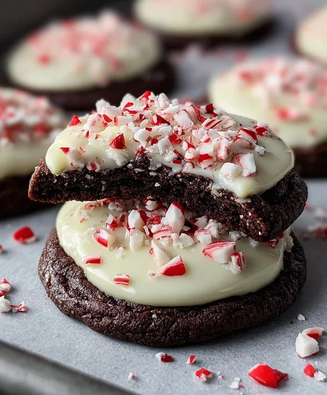 White Chocolate Peppermint Bark Cookies