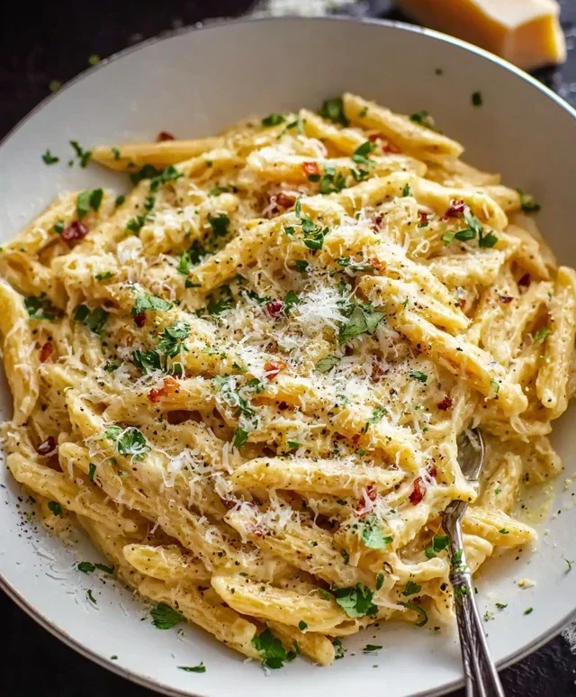 One Pot Creamy Garlic Pasta (Just 20 Minutes!)