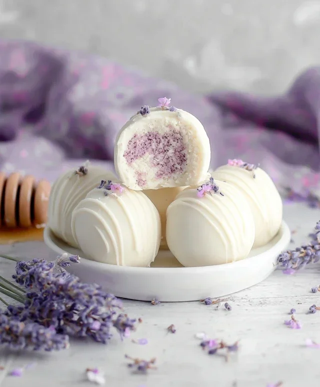 Honey Lavender White Chocolate Truffles