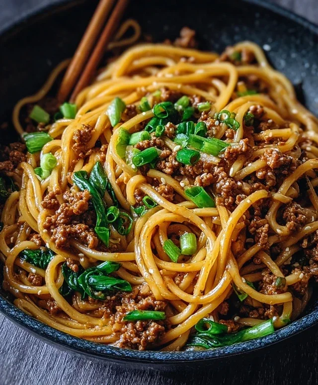 Asian Ground Beef Noodles